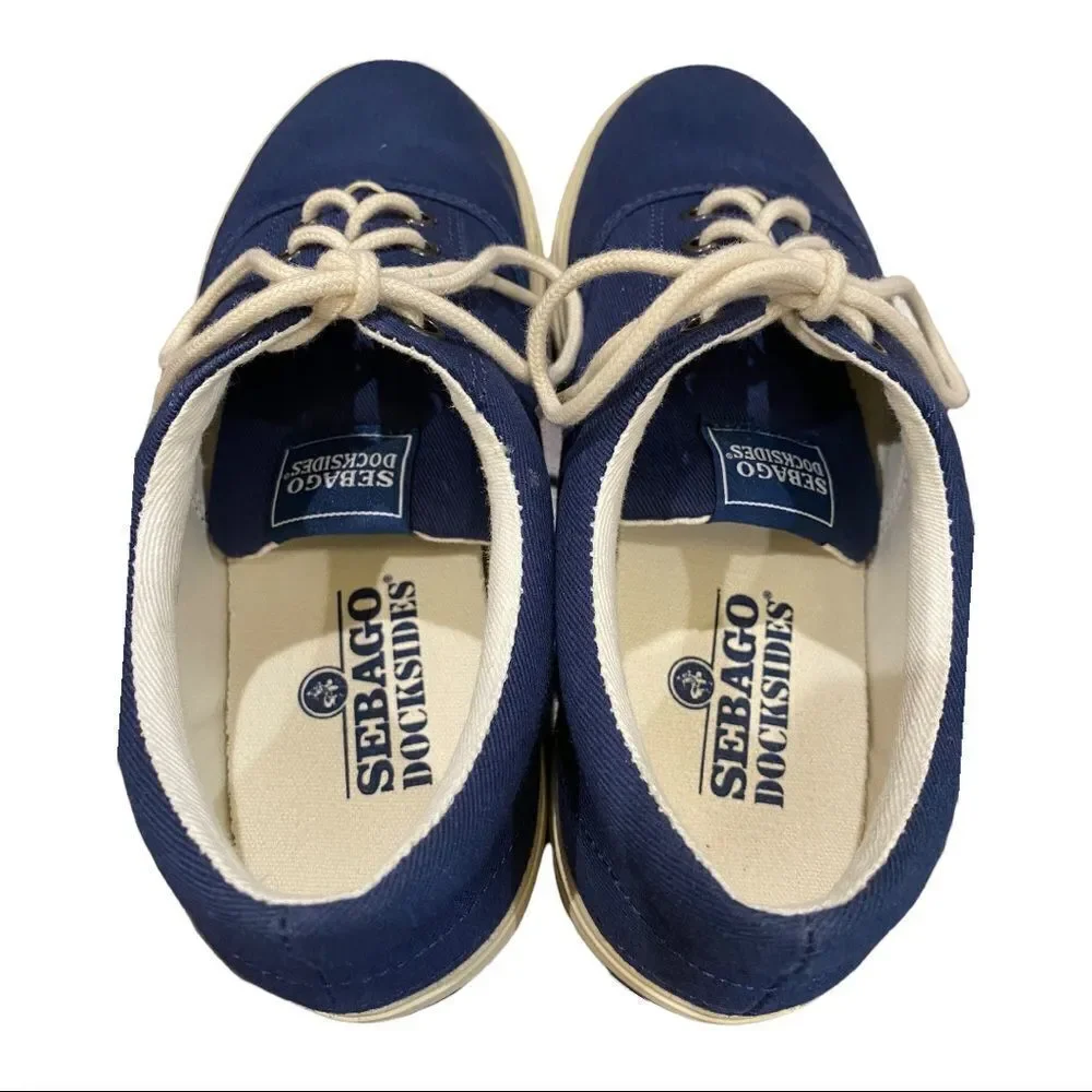 NEW Sebago Docksides John Navy Blue Women's Sneakers 6.5